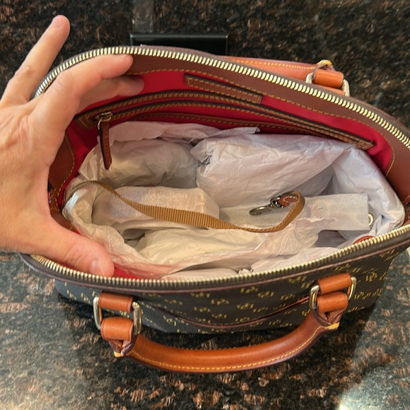 ✨NEW✨Dooney & Bourke GRETTA CARTER Satchel - BROWN TMORO - Picture 7 of 8